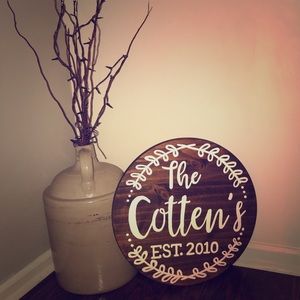 Hand painted Rustic Family Name Sign